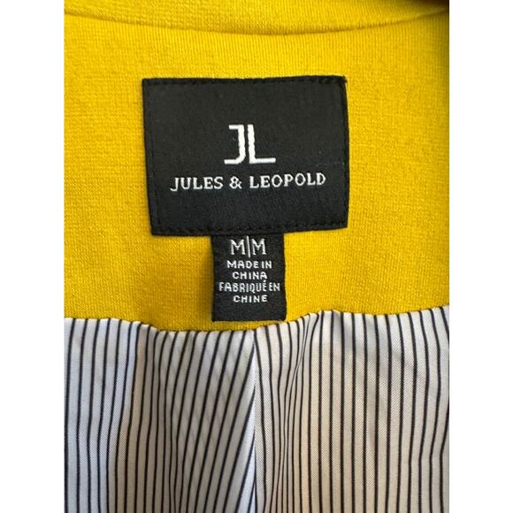 Jules & Leopold Mustard Yellow Blazer Tie Sleeve Women’s Medium - Picture 2 of 8